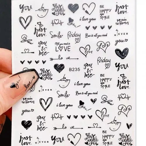 3D Metallic Sticker - schwarz - gold - C5001