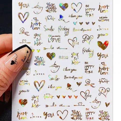 3D Metallic Sticker - schwarz - gold - C5001