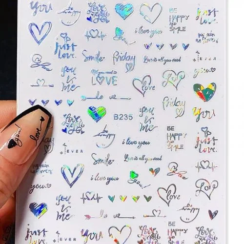 3D Metallic Sticker - schwarz - gold - C5001