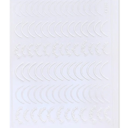 3D Nail French Line Sticker - C0102 - weiß