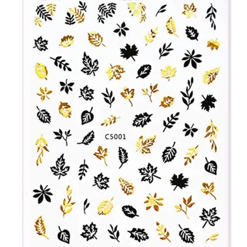 3D Metallic Sticker - schwarz - gold - C5001