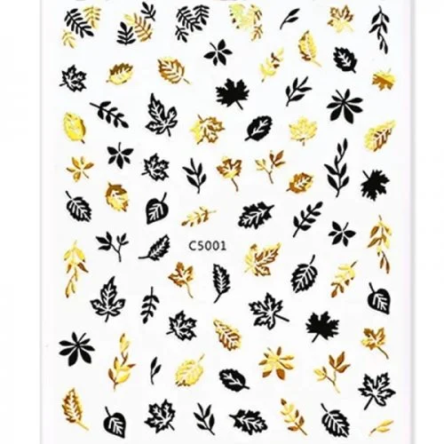 3D Metallic Sticker - schwarz - gold - C5001