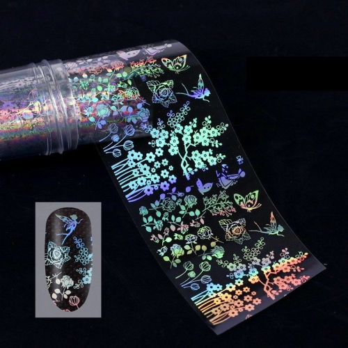 Nail Art Transfer Folie 1m - Nail Foil -  Holographic Nagelfolie Nageldesign Folie Tranferfolie Nailart