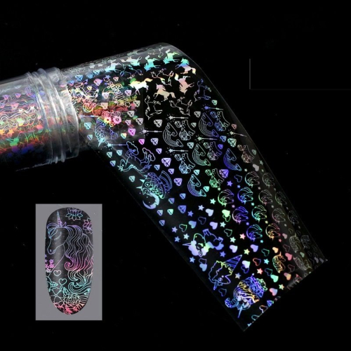 Nail Art Transfer Folie 1m - Nail Foil -  Holographic Nailart Nails Nägel Schmuck TransferFolie Nagelfolie Nageldesign