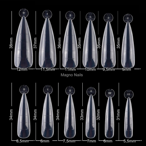 Preview: 120 x Dual System -Stiletto Tips in einer Box