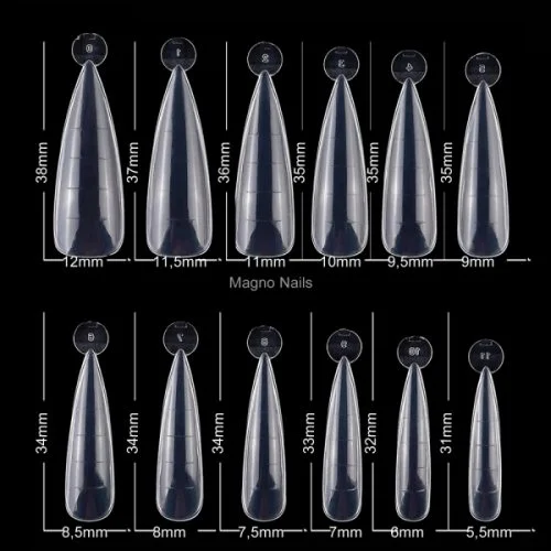 120 x Dual System -Stiletto Tips in einer Box