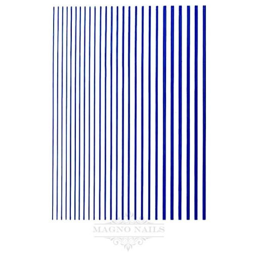 3D Flex Stripes - Flexible Sticker Zierstreifen - blau metallic Selbstklebende Nagelaufkleber Nagelsticker Nail Art