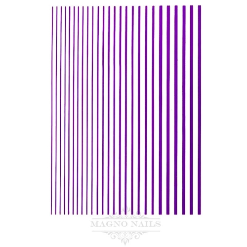 3D Flex Stripes - Flexible Sticker Zierstreifen - lila metallic Selbstklebende Nagelaufkleber Nagelsticker Nail Art