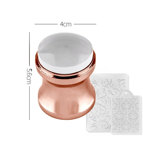 Preview: Nail Art Stempel mit Scraper rosegold