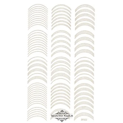 3D Metallic Nail Sticker - silber Seblstklebende Aufkleber Nagelsticker Nagelaufkleber French