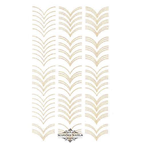 3D Metallic Nail Sticker  - gold French Kontur Seblstklebende Aufkleber Nagelsticker Nagelaufkleber