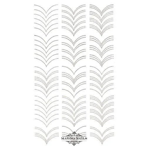 3D Metallic Nail Sticker - silber Seblstklebende Aufkleber Nagelsticker Nagelaufkleber French