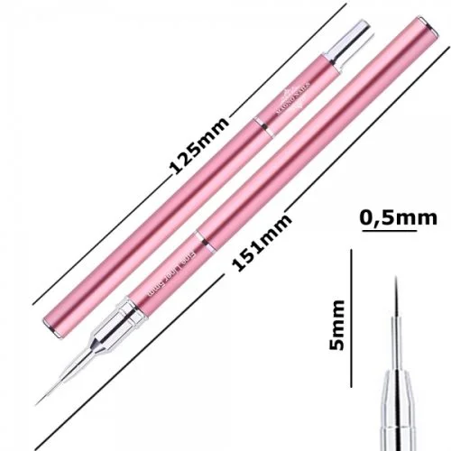 Designer Nail Art Pinsel Pink - Fine Liner 5mm Nageldesign Nägel Nail