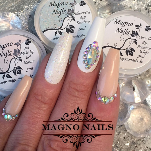 Preview: Sommernägel - Naiart Idee - Beige Hellnude Overlay edel nude