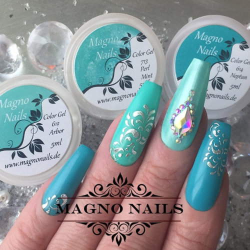 Preview: UV Gel - 713 - Perlmutt Gel Perl Mint