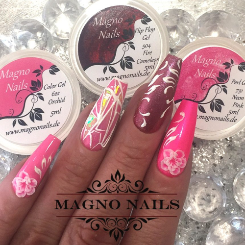 Preview: Naildesign Ideen - Sommer Nägel Hellrosa pink rosa Glitter