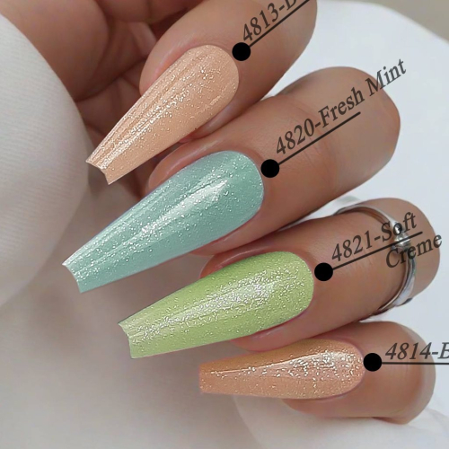 Preview: Pastel Beige Glitter Gel mit weißem Schimmer