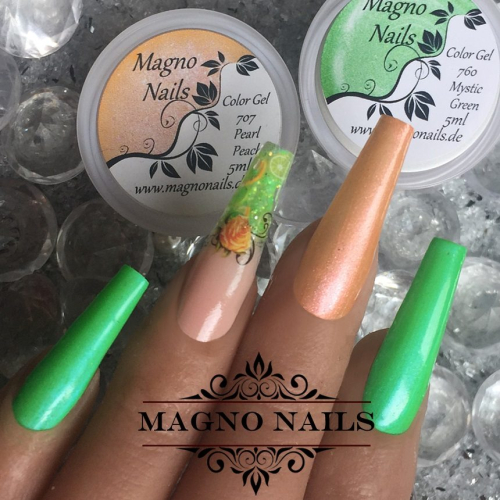Preview: Nageldesign Ideen - Sommer Nägel - Neon Grüne Nägel