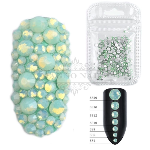 Strasssteine rund -  Green Pearl Nageldesign Nägel Nails Nagelstudio Einleger Nailart