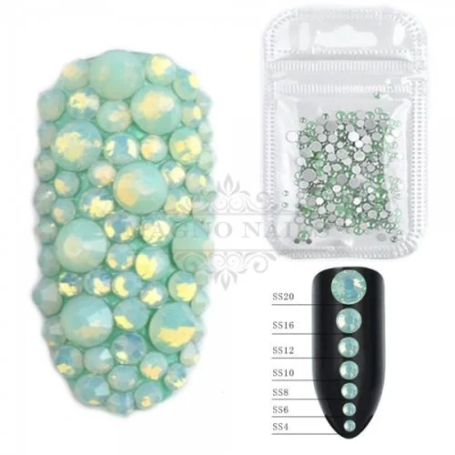 Strasssteine rund - Green Pearl Nageldesign Nägel Nails Nagelstudio Einleger Nailart