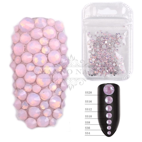 Strasssteine rund -  Rosa Pearl Nageldesign Nägel Nails Nagelstudio Einleger Nailart