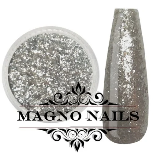 Perlglanz Pigment - silber grob Nageldesign Nägel Nailart Nails Nagelstudio