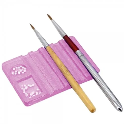 Pinsel Ablage aus Kunststoff pink Nageldesign Nägel Werkzeuge Nails Nagelstudio