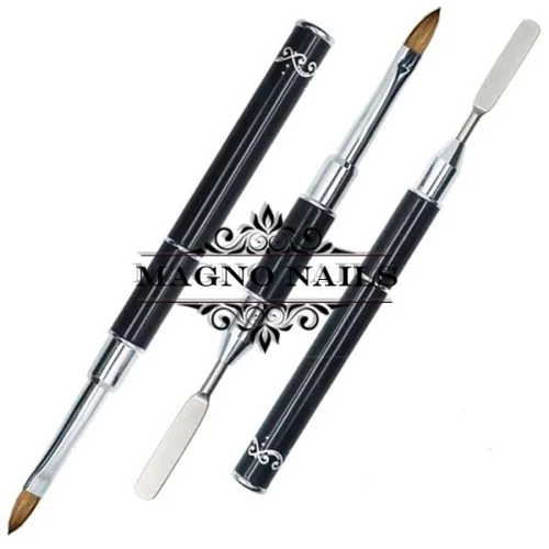 2 in 1 Designer Modellage Gel Pinsel mit Spatel Nageldesign Nägel Nail