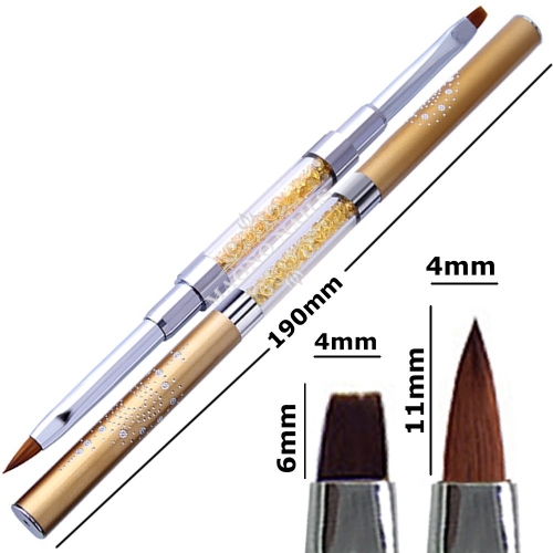 2 in 1 Designer Modellage Gel Pinsel Katzenzunge spitz