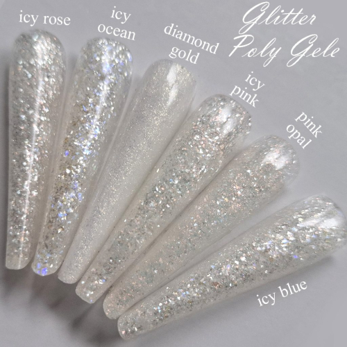 Preview: Professional Polyacryl Gel - Polygel - Acrylgel diamond gold