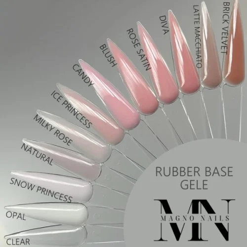 Übersicht Rubber Base Gele Nageldesign Haftgele eingefärbt