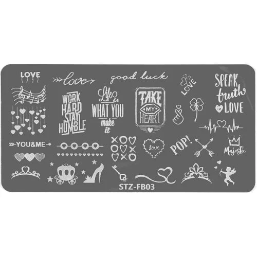 Nail Art Stamping Schablone - STZ-N02- STZ-N02