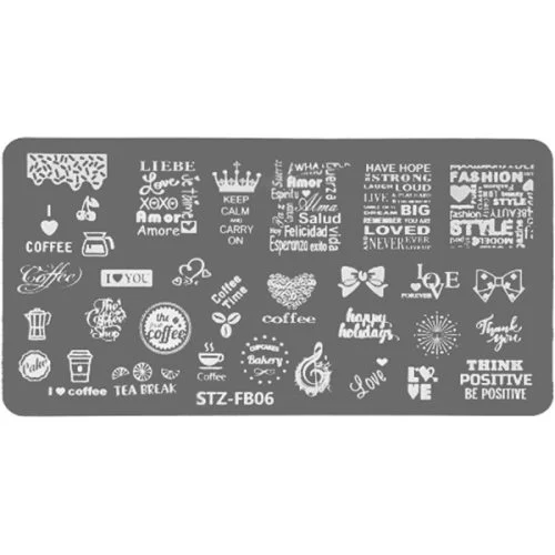 Nail Art Stamping Schablone - STZ-N02- STZ-N02