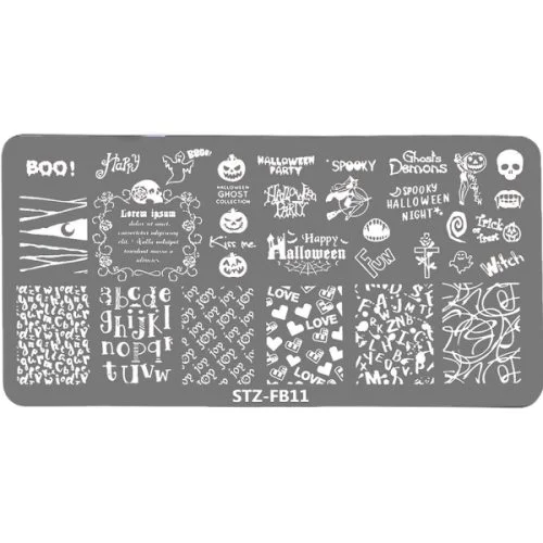 Nail Art Stamping Schablone - STZ-N02- STZ-N02