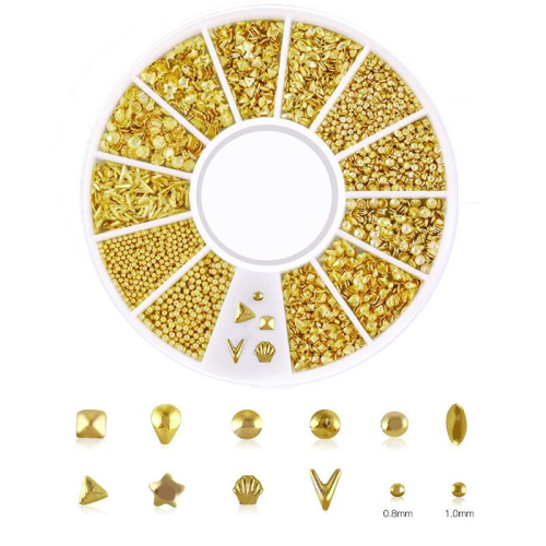 3D - Einlegemotive - Overlays gold Nail Art Nailart Schmuck