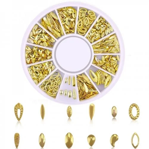 3D - Einlegemotive - Overlays gold Nail Art Nailart Schmuck