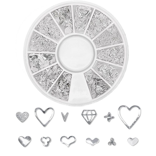 3D - Einlegemotive - Overlays silber Nail Art Nailart Schmuck