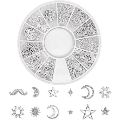 3D - Einlegemotive - Overlays silber Nail Art Nailart Schmuck