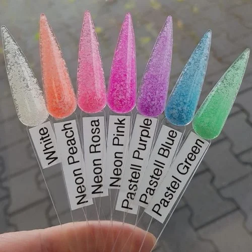 Sommer Nageldesign Ideen bunte Tips Neon Farben