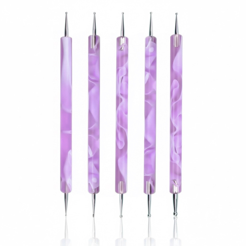 5 x Nail Art Spot Swirl Dotting Tool hell lila