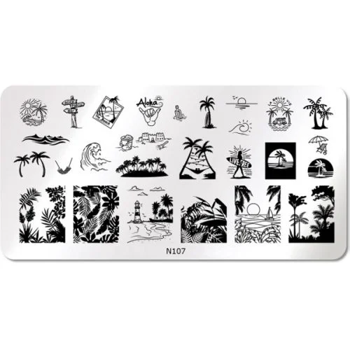 Nail Art Stamping Schablone - STZ-N02- STZ-N02