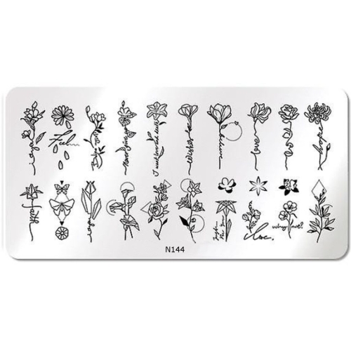 Nail Art Stamping Schablone - STZ-N02- STZ-N02