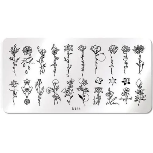 Nail Art Stamping Schablone - STZ-N02- STZ-N02