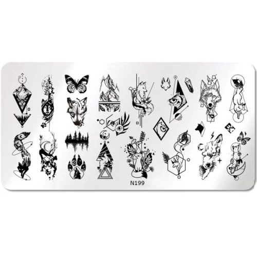Nail Art Stamping Schablone - STZ-N02- STZ-N02