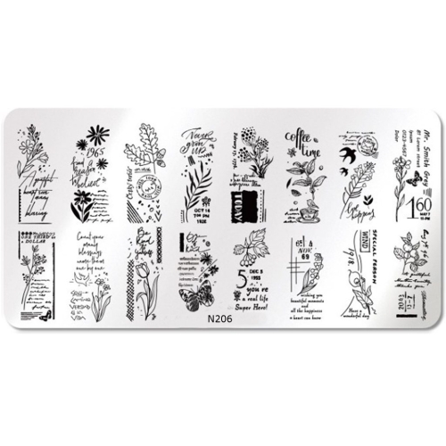Nail Art Stamping Schablone - STZ-N02- STZ-N02
