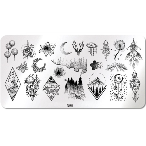 Nail Art Stamping Schablone - STZ-N02- STZ-N02