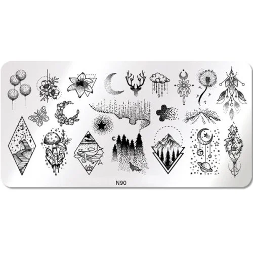 Nail Art Stamping Schablone - STZ-N02- STZ-N02