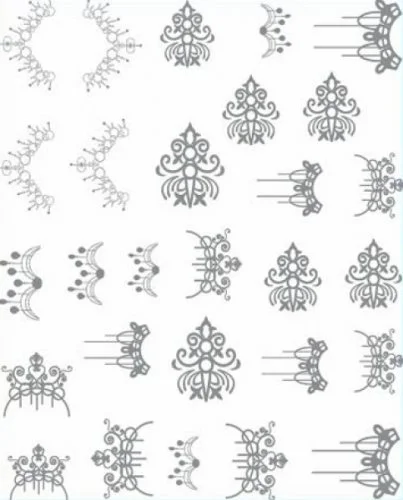 3D Metallic Nail Sticker - silber Seblstklebende Aufkleber Nagelsticker Nagelaufkleber