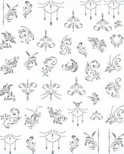 3D Metallic Nail Sticker - silber Seblstklebende Aufkleber Nagelsticker Nagelaufkleber