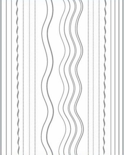 3D Metallic Nail Sticker  - silber Seblstklebende Aufkleber Nagelsticker Nagelaufkleber Wellen